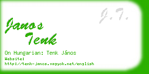 janos tenk business card